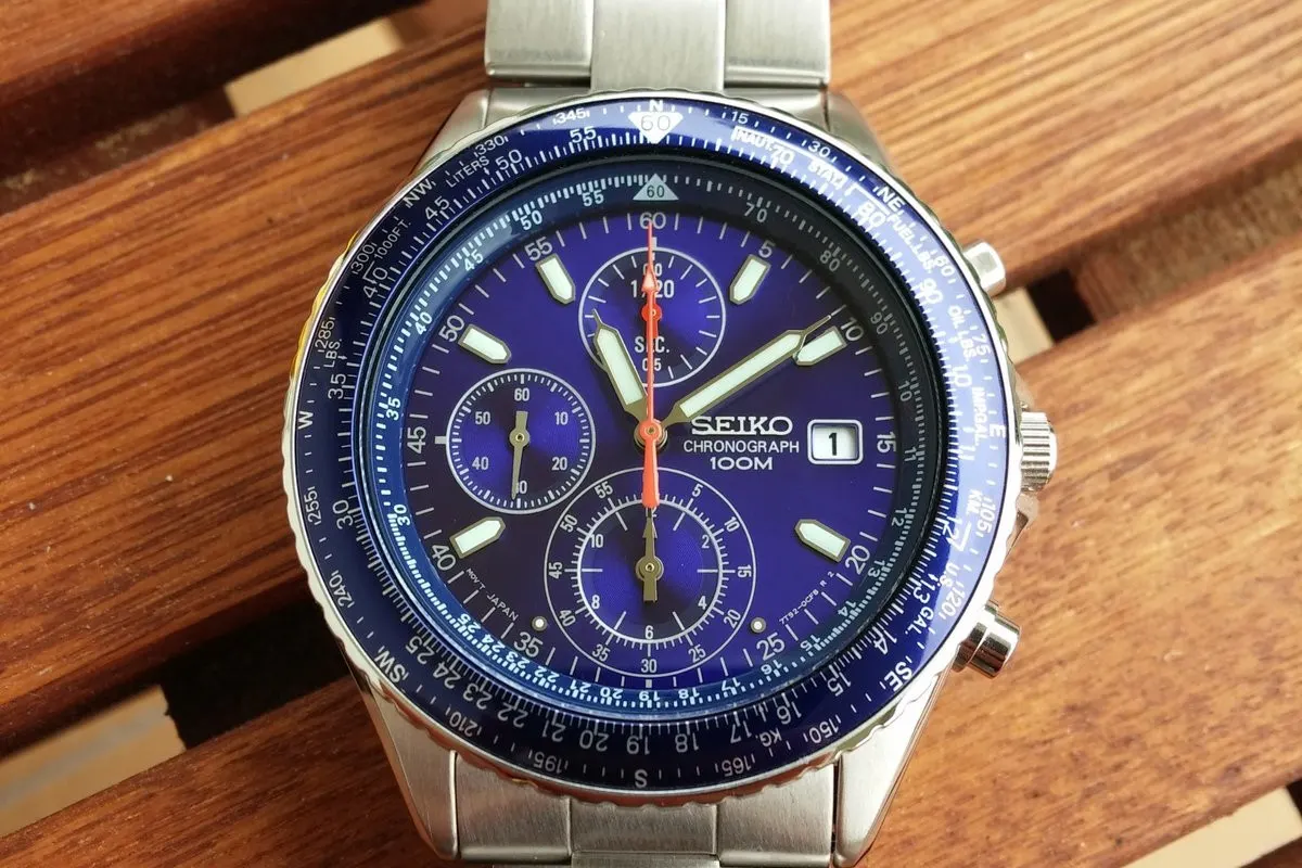 SEIKO PILOT SND255 Montre Seiko Pilot SND255 avec règle à calcul circulaire